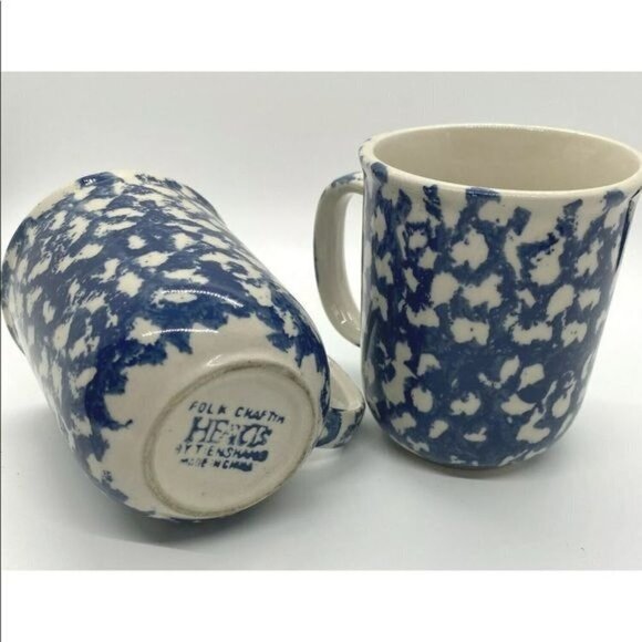 Set of 2 Folkcraft Sponge by Tienshan Mugs - Picture 7 of 10